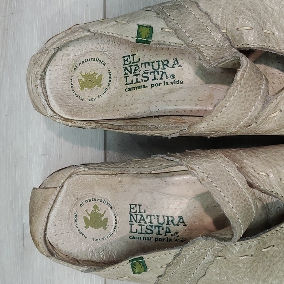 El Naturalista Womens Leather Clogs Mule Shoes sz 37 US 7 - Picture 5 of 13